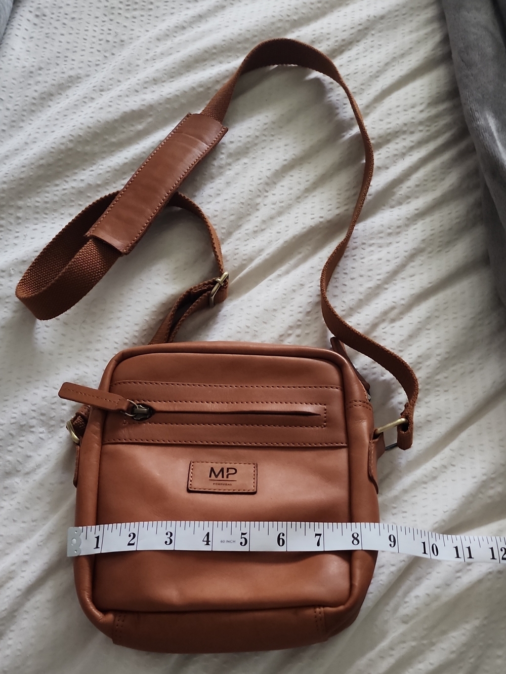 Leather Crossbody Bag in Brown